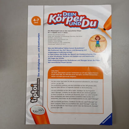 Ravensburger Bundle tiptoi Körper & Du 00 560 4 Lernspiel