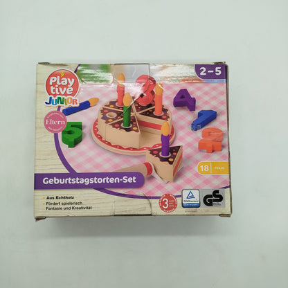 Playtive Junior Holzspielzeug Geburtstagskuchen Set