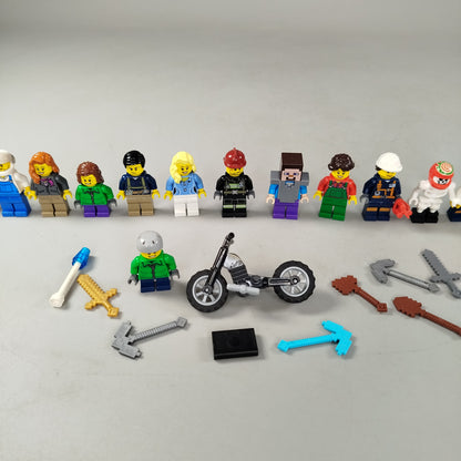 LEGO Bundle Minecraft 17x Minifiguren & Zubehör