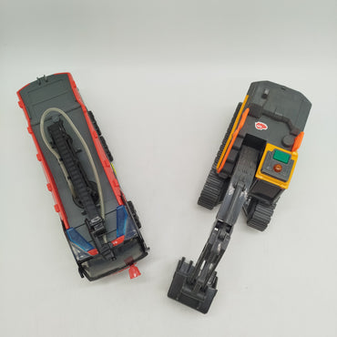 Dickie Toys Bundle Flughafen Panther 019 Löschfahrzeug & Baufahrzeug