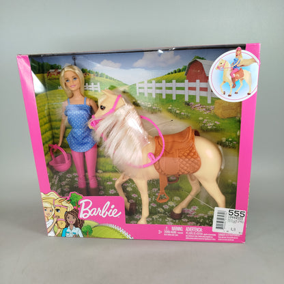 Mattel Barbie FXH13 Pferd & Puppe Spielset Neu