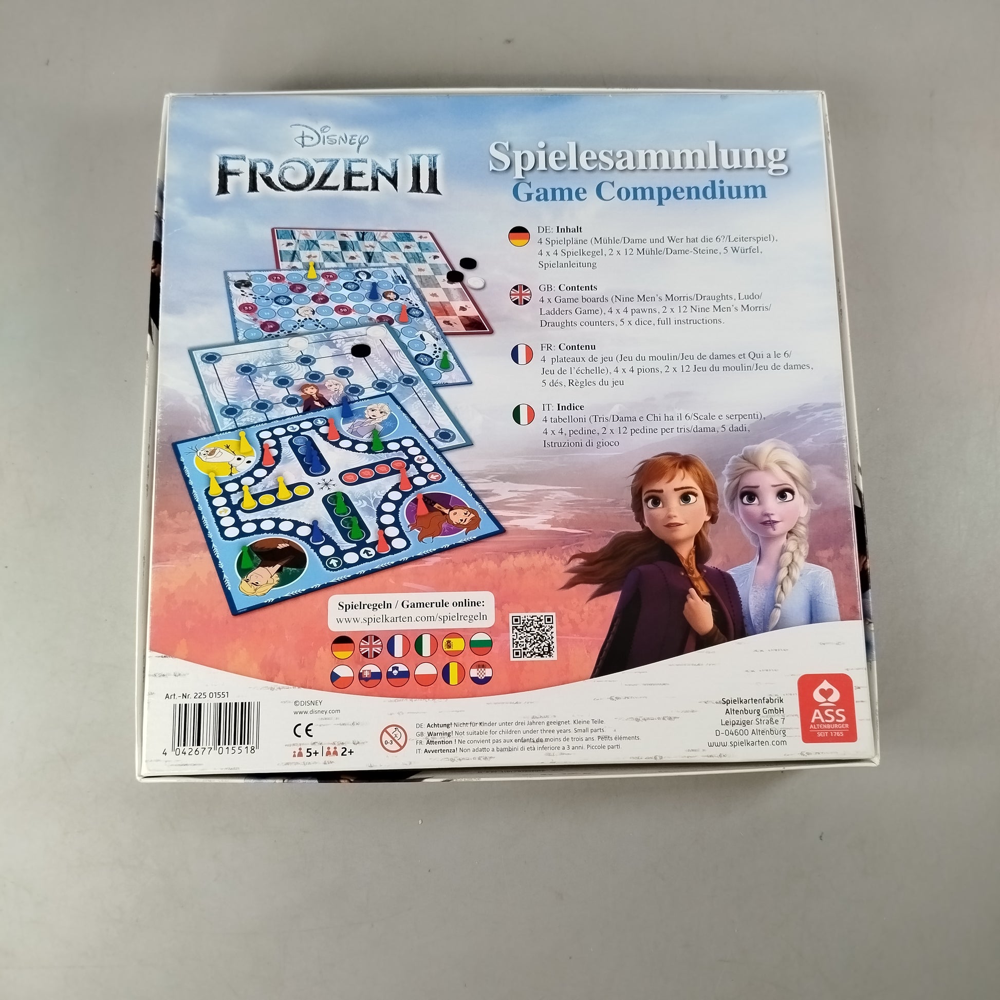 ASS Altenburger Frozen II Spielesammlung Brettspiel, ab 3 Jahre 