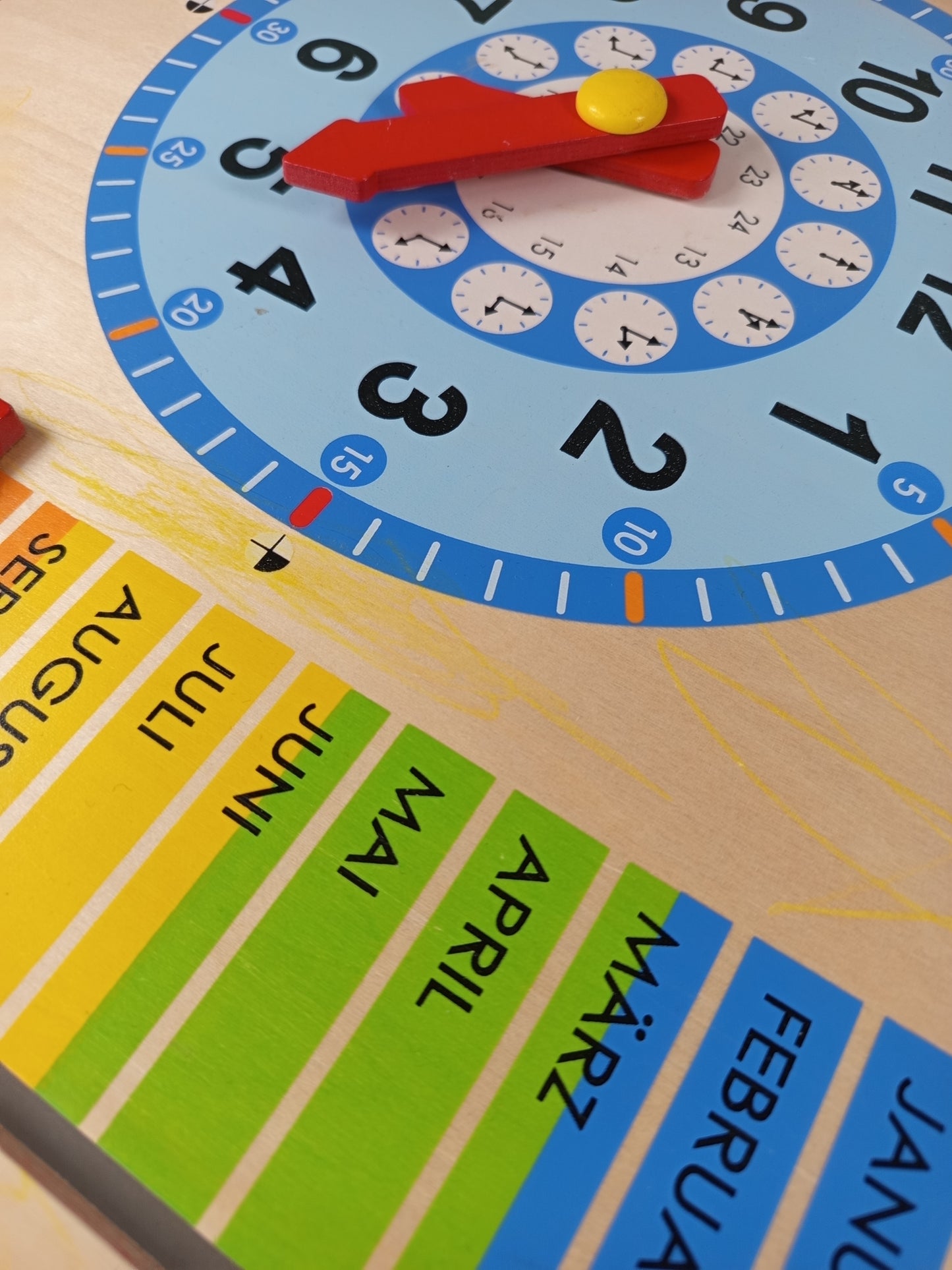 Goula Kalenderuhr 51302 Lernuhr aus Holz