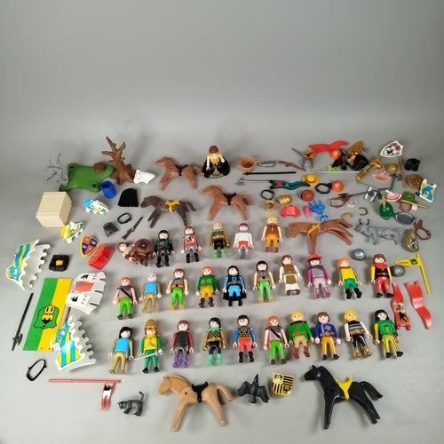 Playmobil Bundle Ritterwelt Set von 37 Figuren&Tiere ab 6 Jahre 
