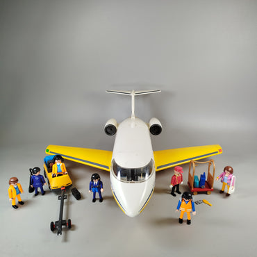 Playmobil Flughafen Set – Flugzeug & Figuren, gut erhalten