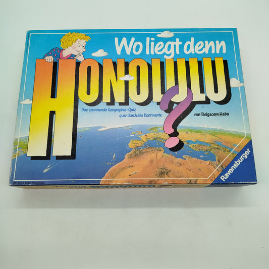 Ravensburger Wo liegt denn Honolulu? Brettspiel, gebraucht, ab 10 Jahre 