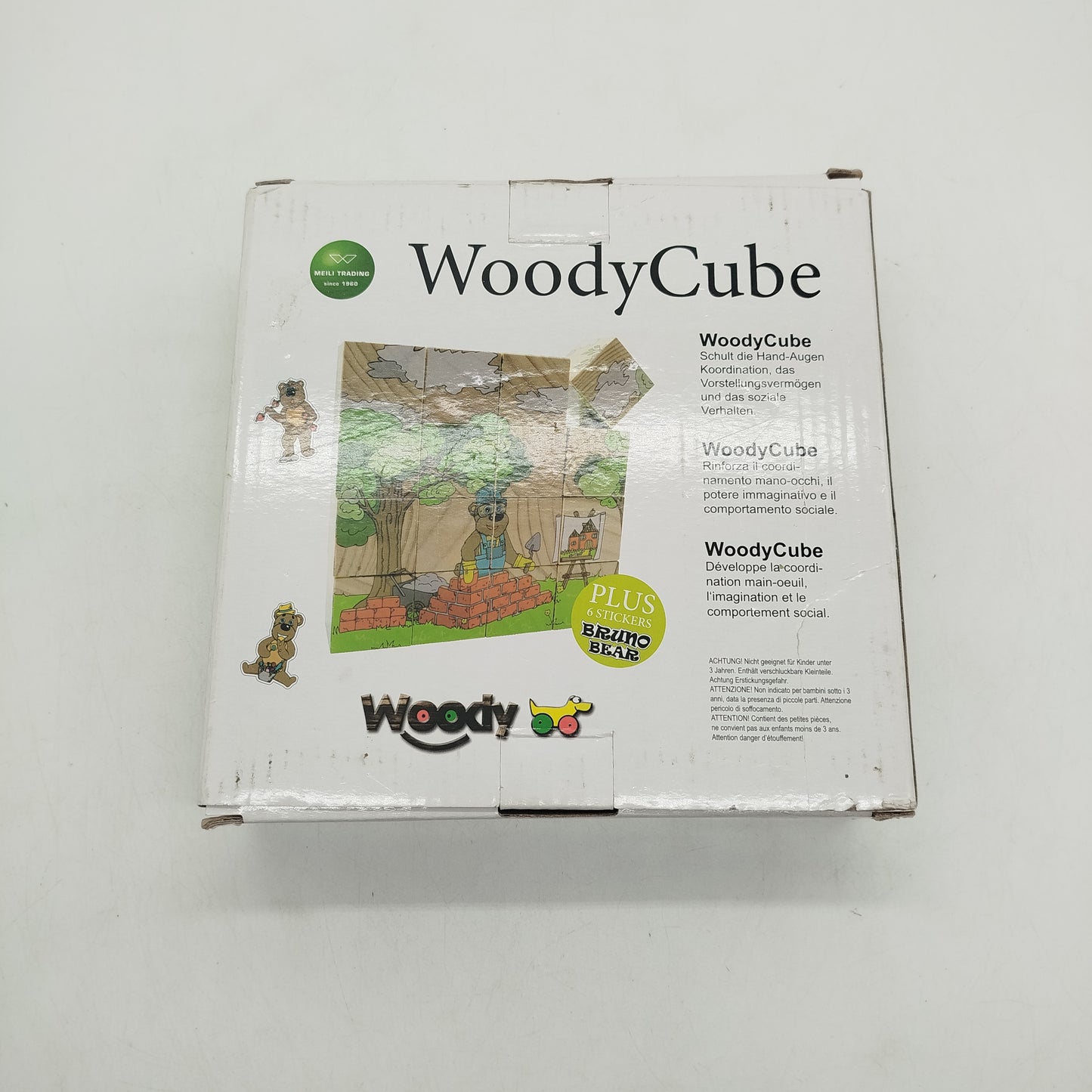 Woody WoodyCube Bruno Bear Würfelpuzzle 9 Bildwürfel