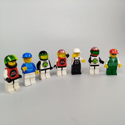 Lego Minifiguren-Set - Rennsport & Arbeit - 7-teilig