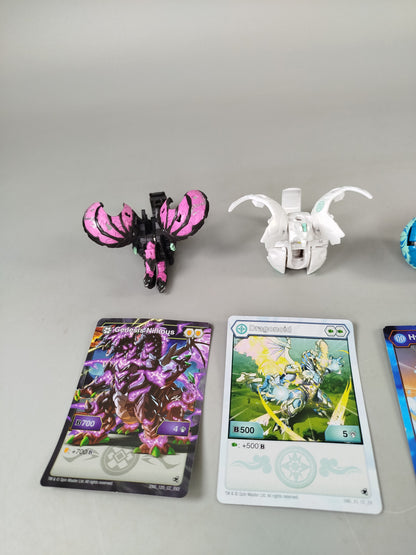 Bakugan Set von 6 Figuren & Karten – Dragonoid, Nillious, Hydorous