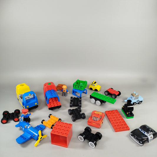 LEGO DUPLO Konvolut ca. 3,3 kg – Fahrzeuge, Züge & Figuren gemischt