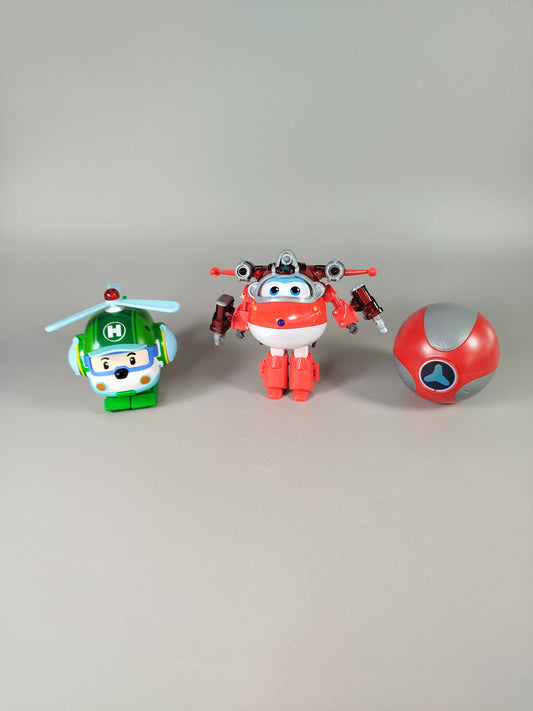  Transformierbares Spielzeug-Set - Super Wings & Robocar