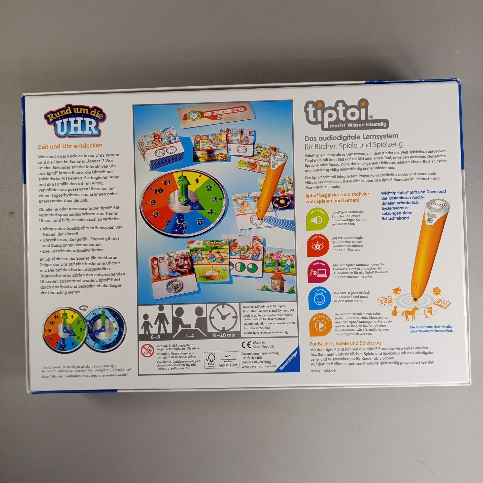 Ravensburger tiptoi Lernspiel – Rund um die Uhr, Brettspiel