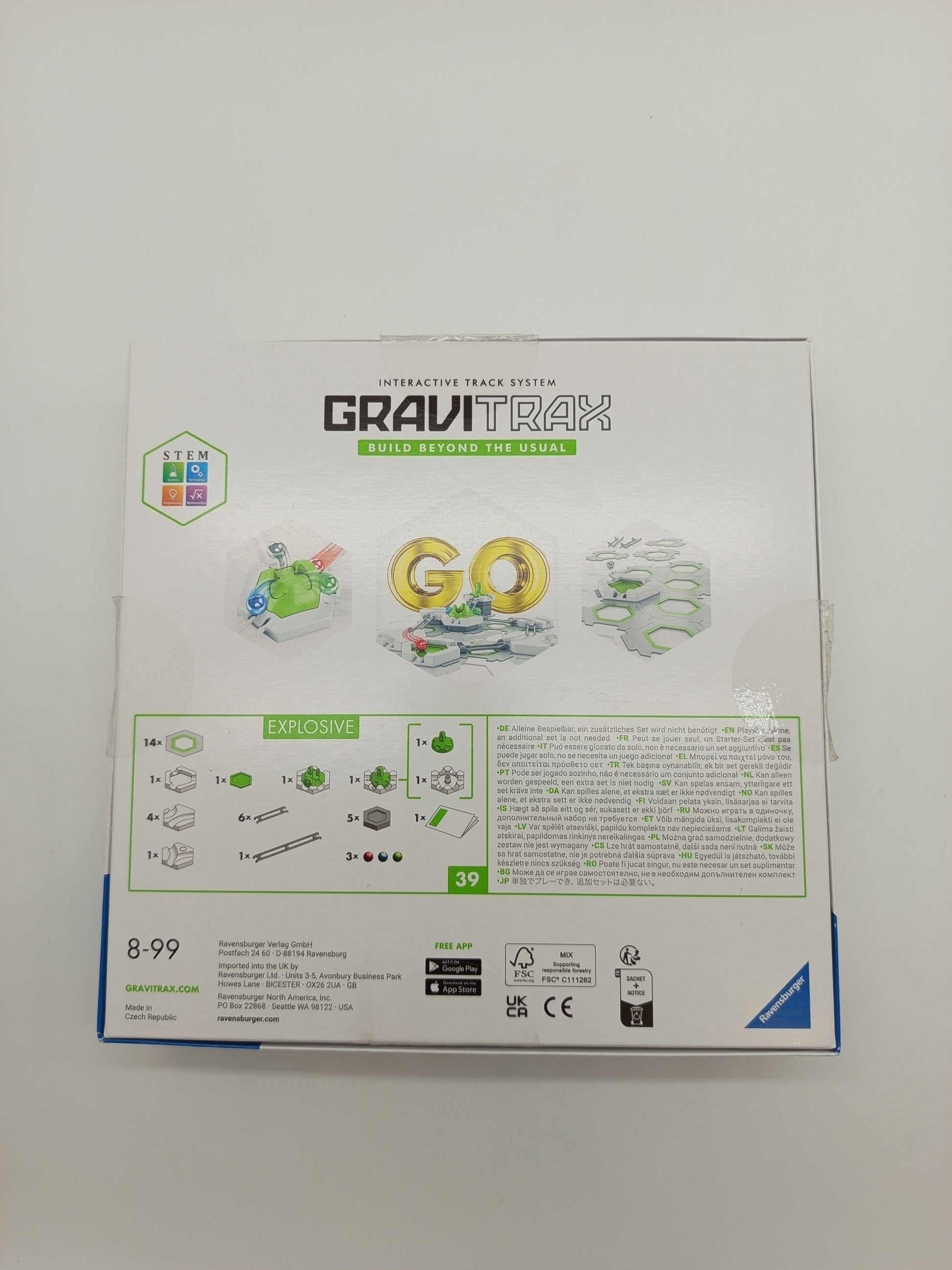 Ravensburger GraviTrax GO Explosive Kugelbahn Set 39 Teile, OVP, neu