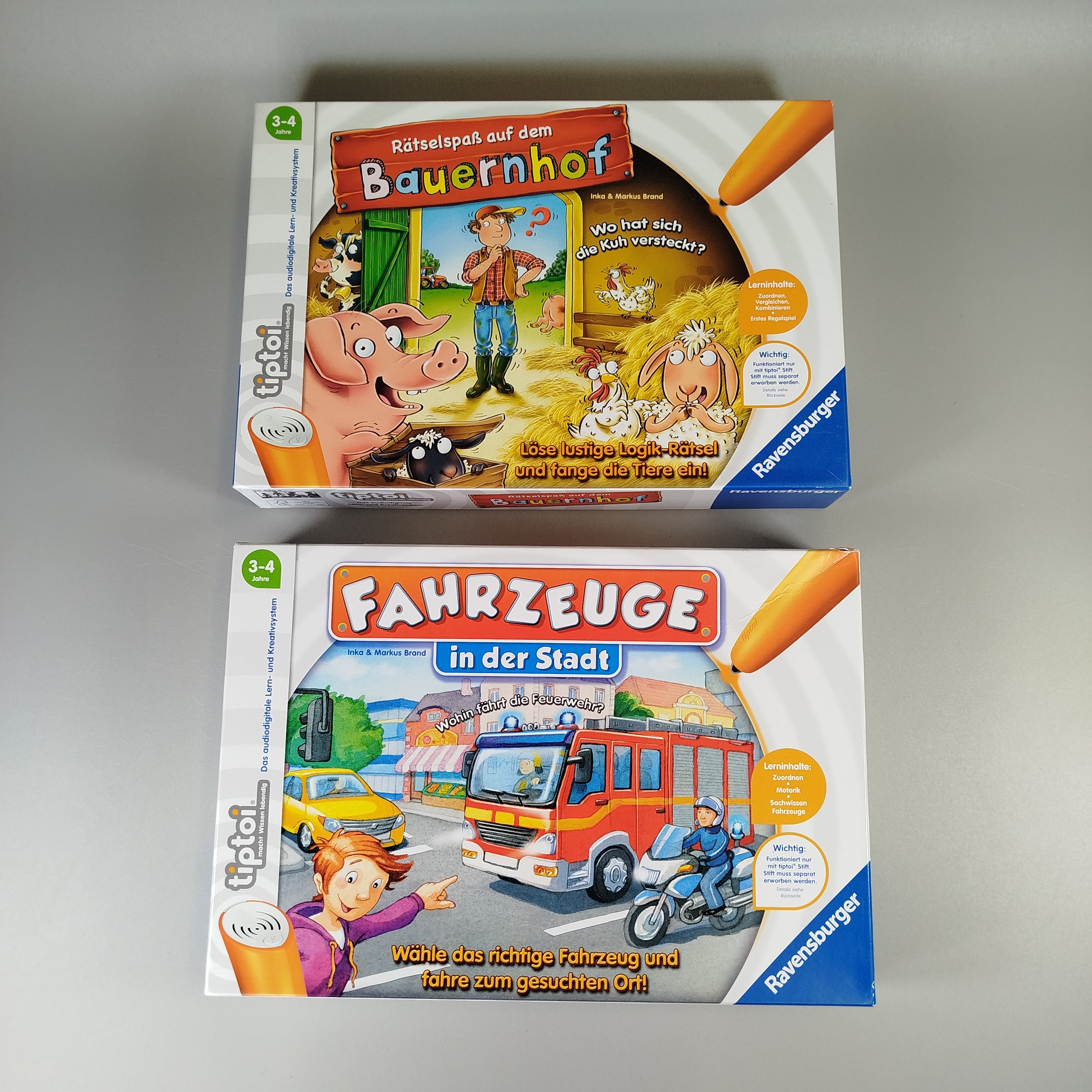 Ravensburger tiptoi Brettspiel-Set: Bauernhof & Fahrzeuge, ab 3 Jahre