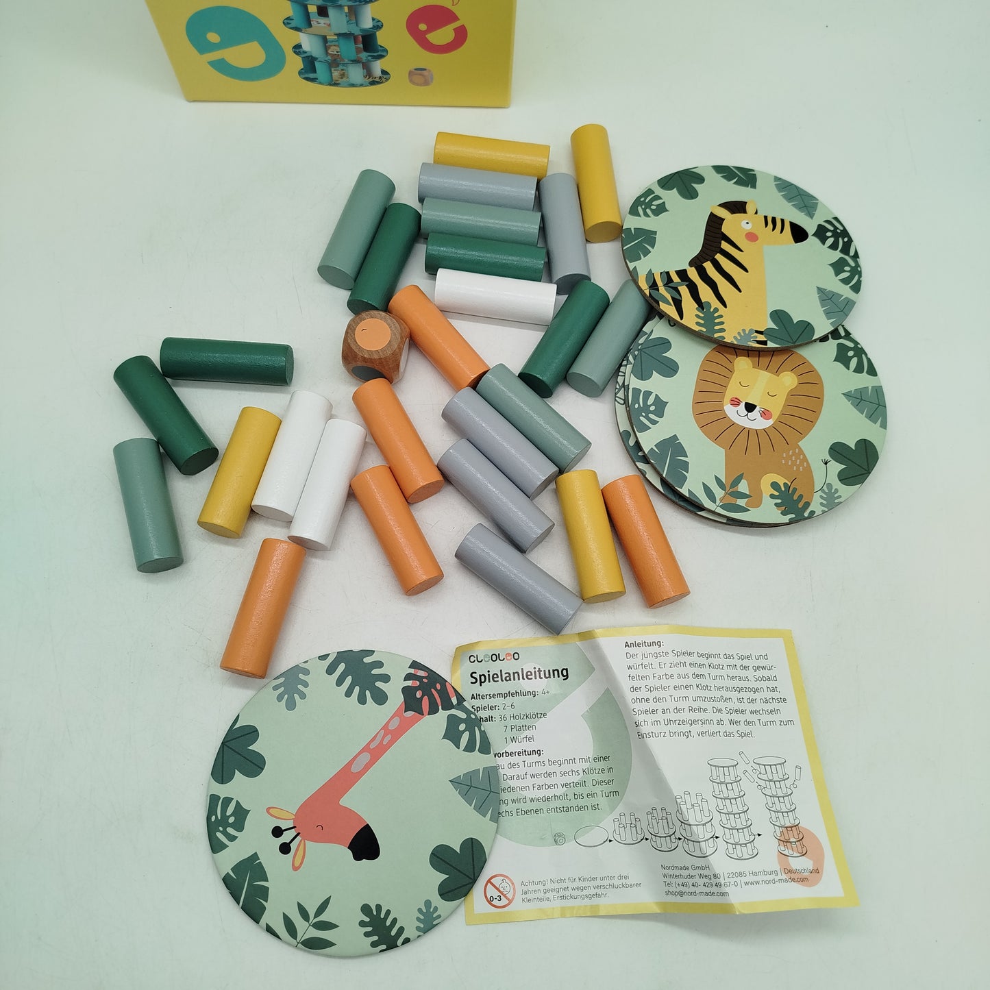 CLUOLUO Stapelturm Geschicklichkeit Holzspiel
