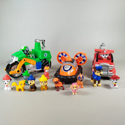 PAW Patrol Figuren & Fahrzeuge Set von 14, gebraucht