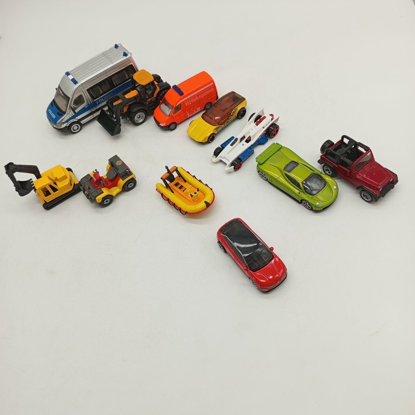 Siku Bundle 11x Polizei & Bau Autos