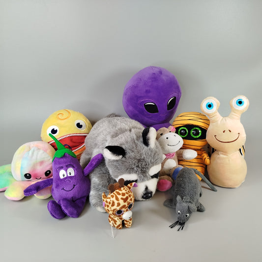  Stofftiere - Verschiedene Charaktere - Set von 10