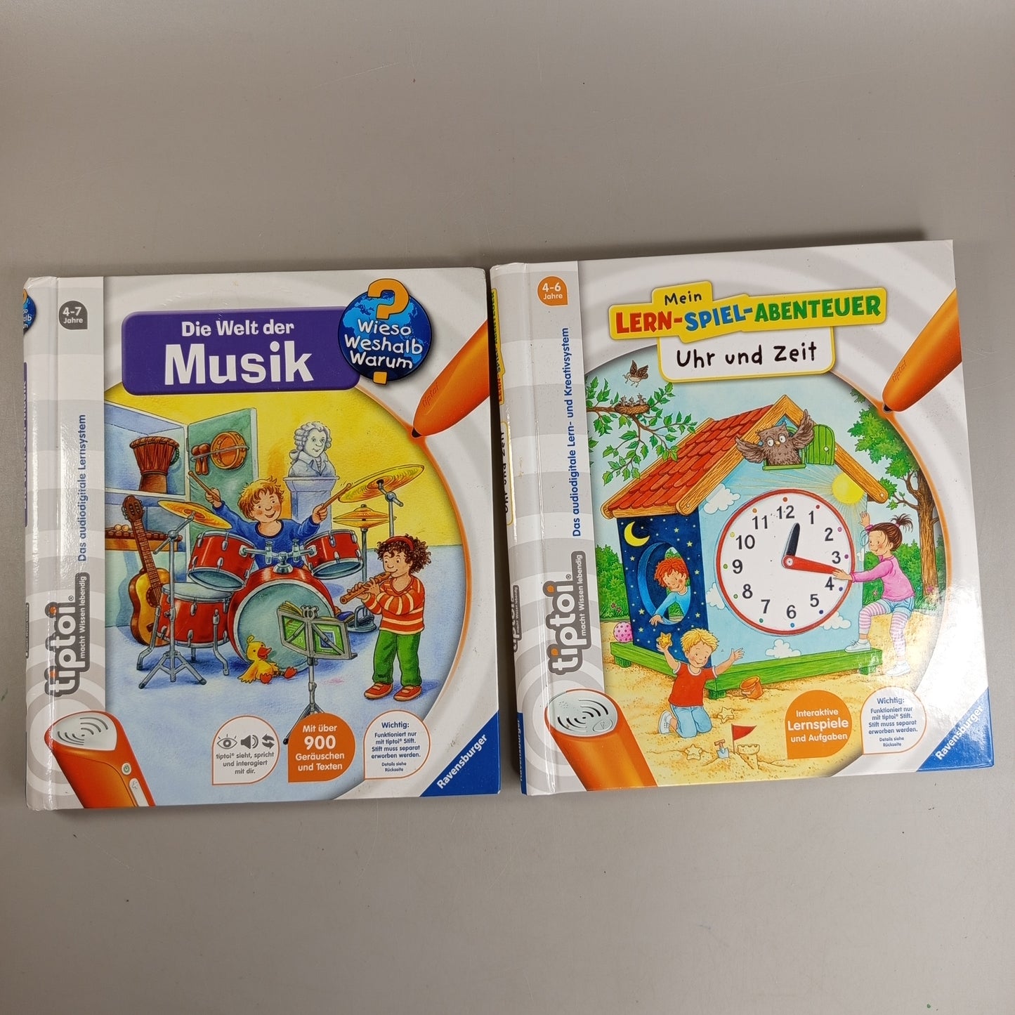 Ravensburger Tiptoi Lernbuch-Set – Die Welt der Musik & Uhr und Zeit, sehr gut