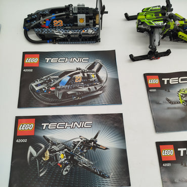 LEGO Bundle Technic 42002 42021 Set von 2 Luftkissenboot & Schneemobil, ab 6 Jahre 