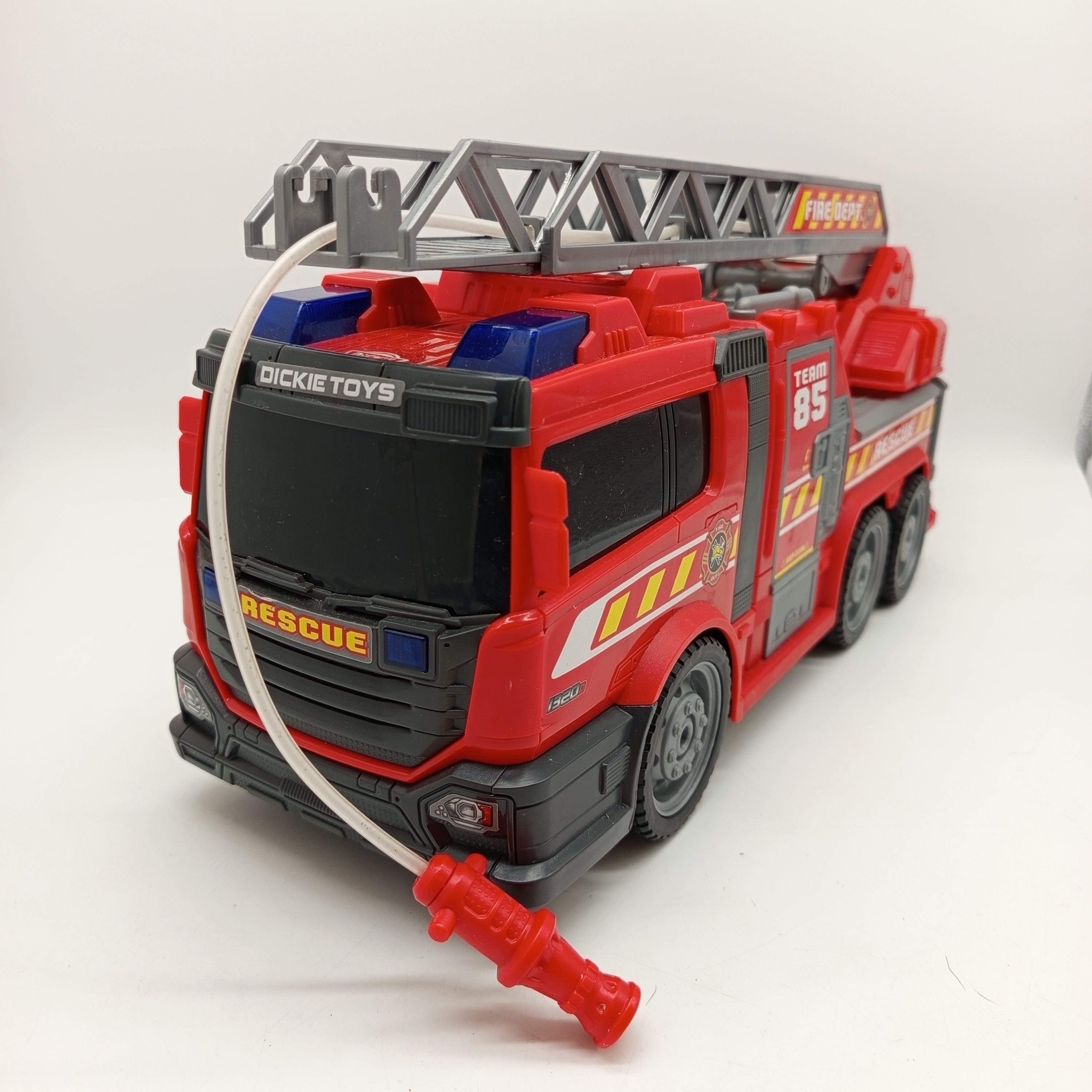 Dickie Toys Feuerwehrfahrzeug mit Leiter – Löschwagen, gebraucht