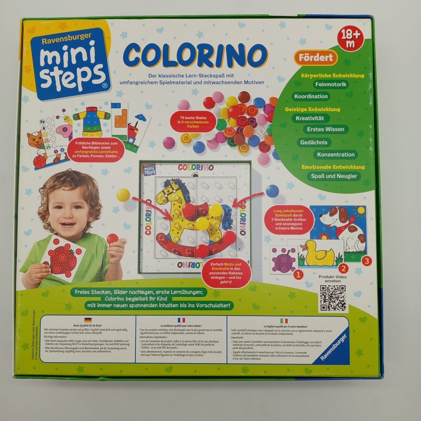 Ravensburger Colorino – Farbsteckspiel Lernspiel ab 18 Monaten, OVP