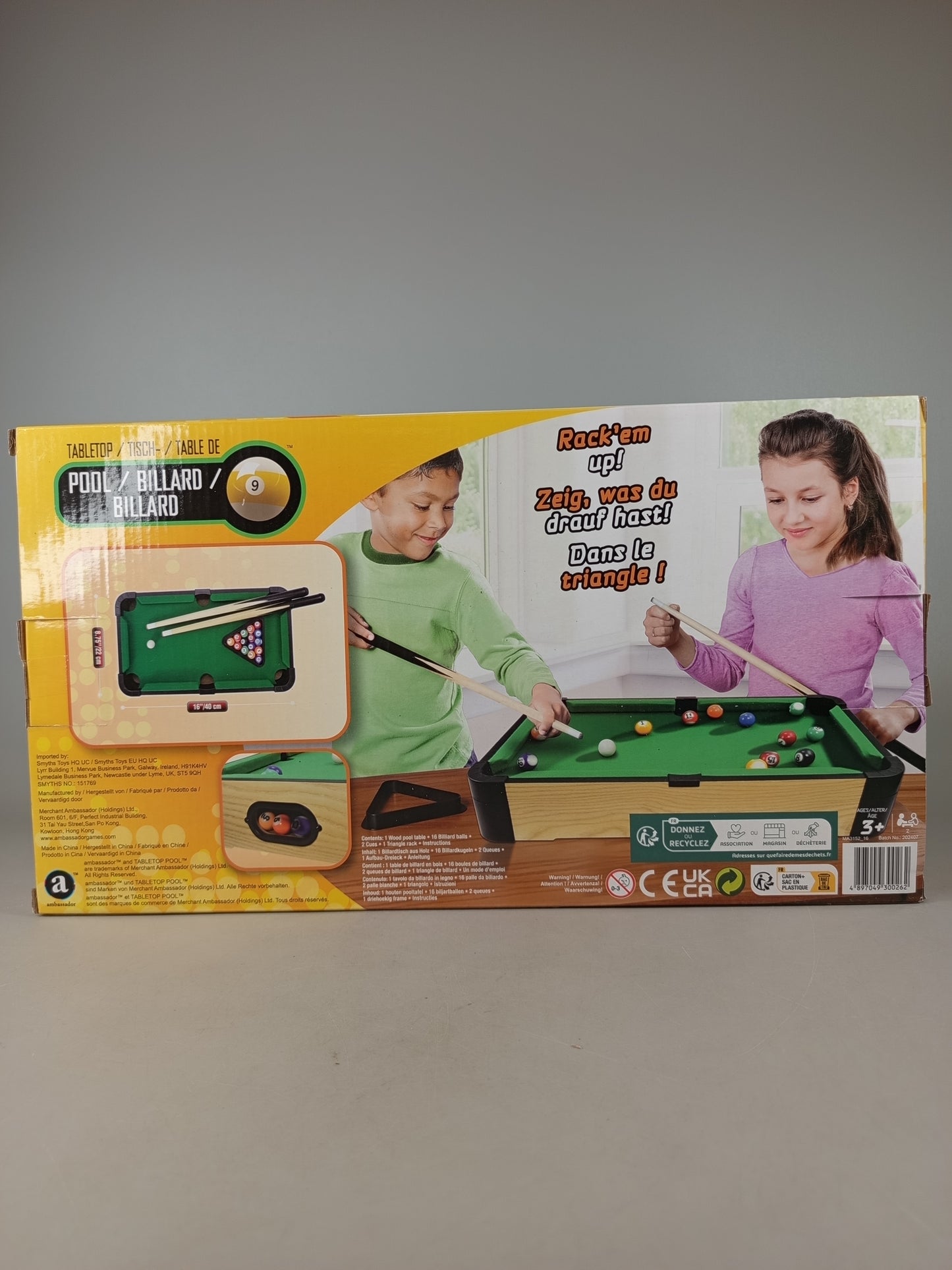 Ambassador Tabletop Pool Billard Tischspiel neu