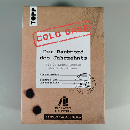 Die Rätselbibliothek. Adventskalender Cold Case: Der Raubmord des Jahrzehnts