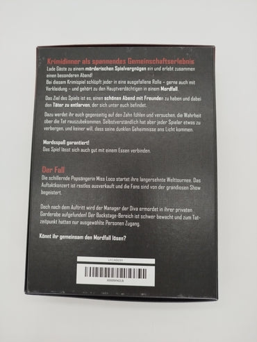 Krimidinner Backstage – Mord bei Tisch, Gesellschaftsspiel