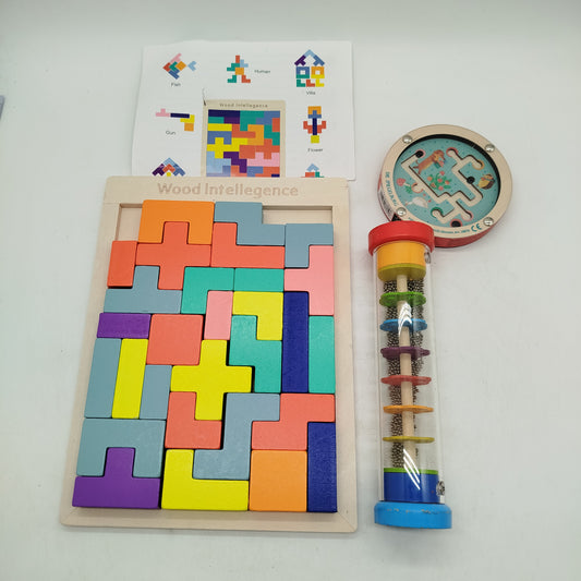 Spiegelburg Bundle 3er Montessori Tangram & Rassel