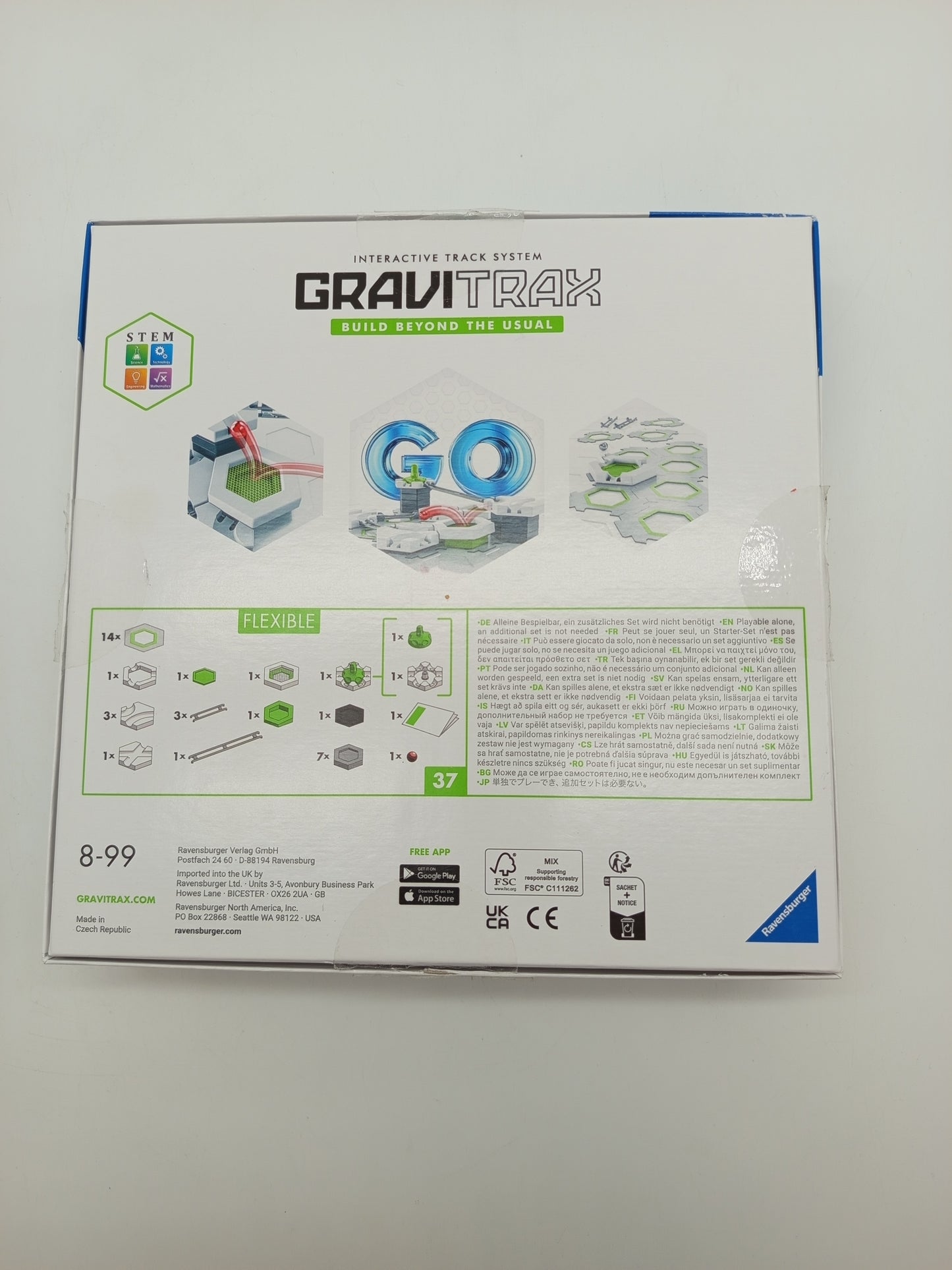 Ravensburger GraviTrax GO Flexible Kugelbahn Set 37 Teile, neu
