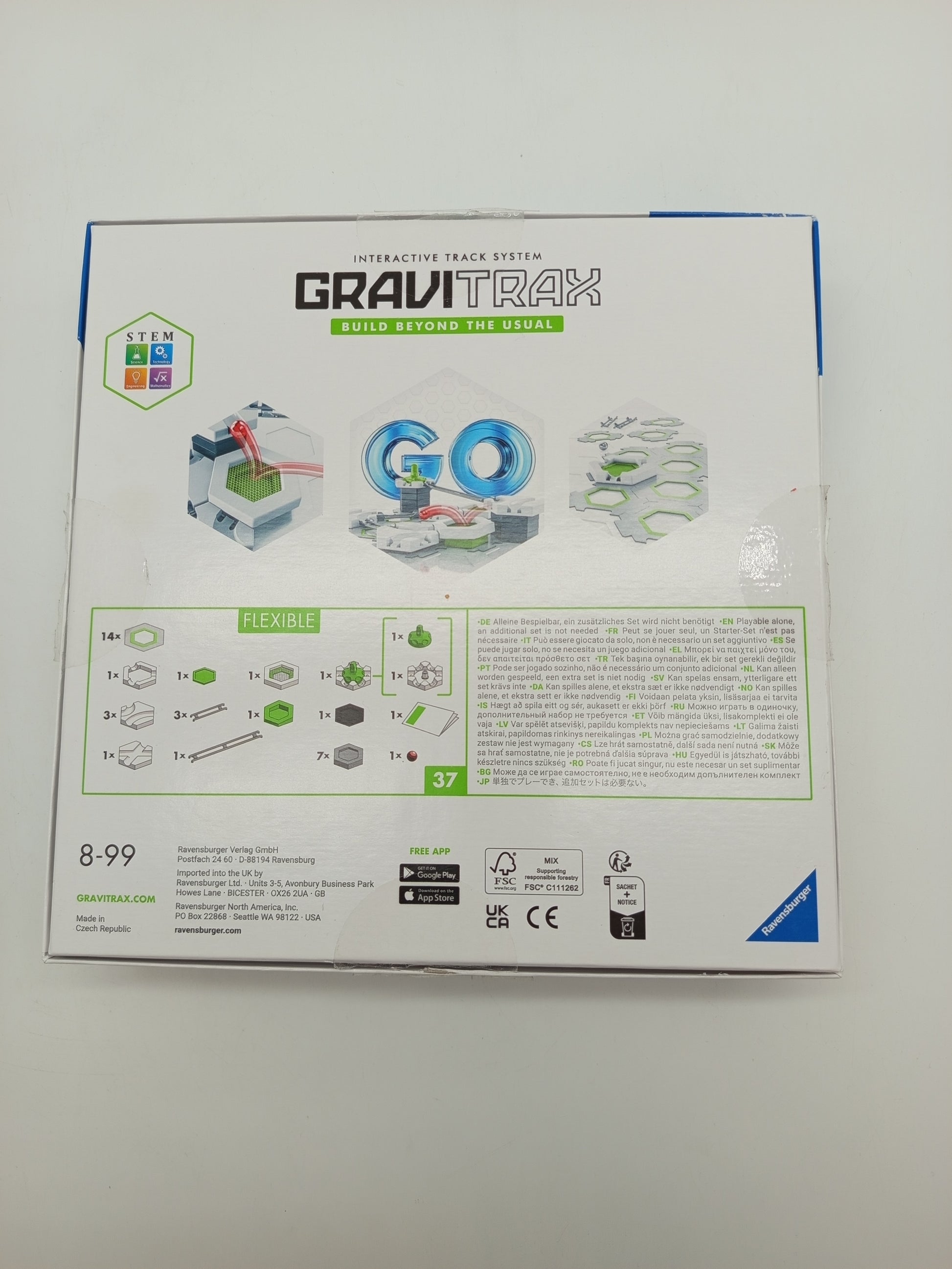 Ravensburger GraviTrax GO Flexible Kugelbahn Set 37 Teile, neu