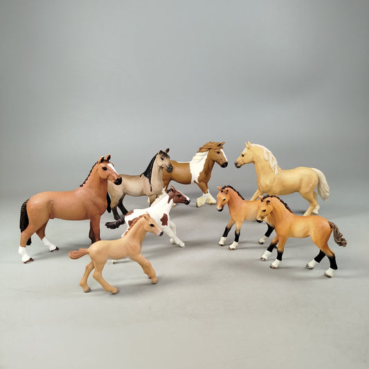 Bundle Schleich 8x 🐴🌟 Pferde Figuren, gebraucht, ab 3 4 5 Jahre | ✅ geprüft 