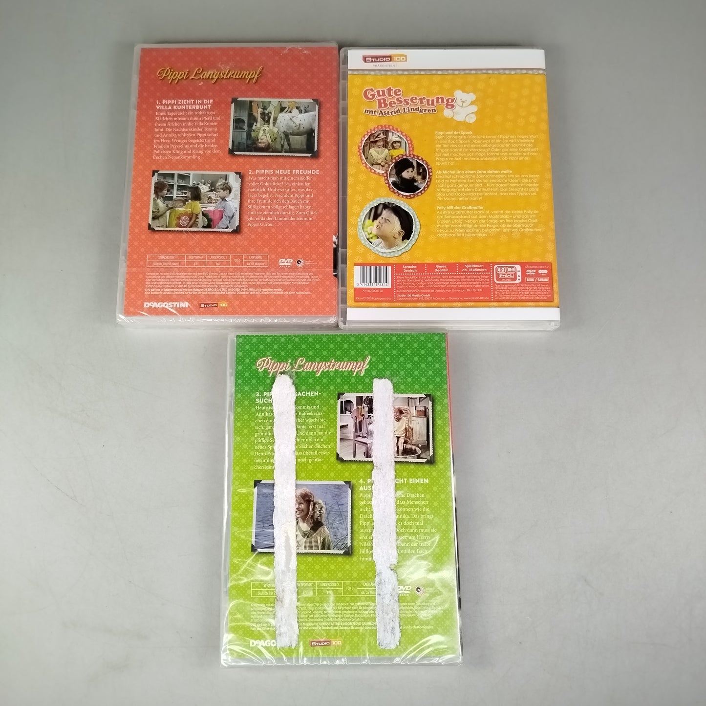 Bundle Studio 100 Astrid Lindgren Pippi Langstrumpf 3x DVDs