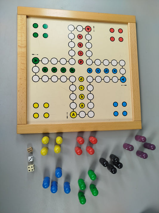 Magnetisches Ludo Brettspiel – Doppelbrett für 2–6 Spieler mit Figuren & Würfeln