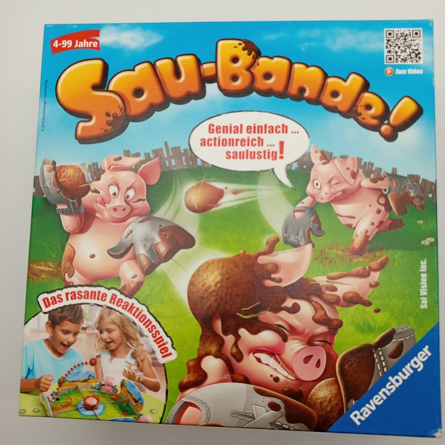 Ravensburger Brettspiel – Sau-Bande! Reaktionsspiel ab 4 Jahren, OVP