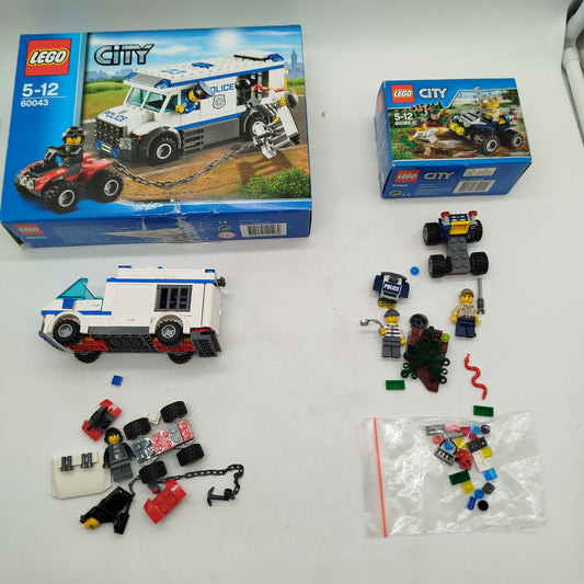 LEGO Bundle City Polizei 60043 60065 Set von 2 Autos & Figuren ab 6 Jahre 