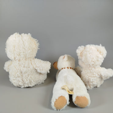  Stofftiere Bear set- Weiß - 3 Stück