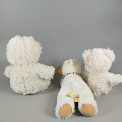  Stofftiere Bear set- Weiß - 3 Stück