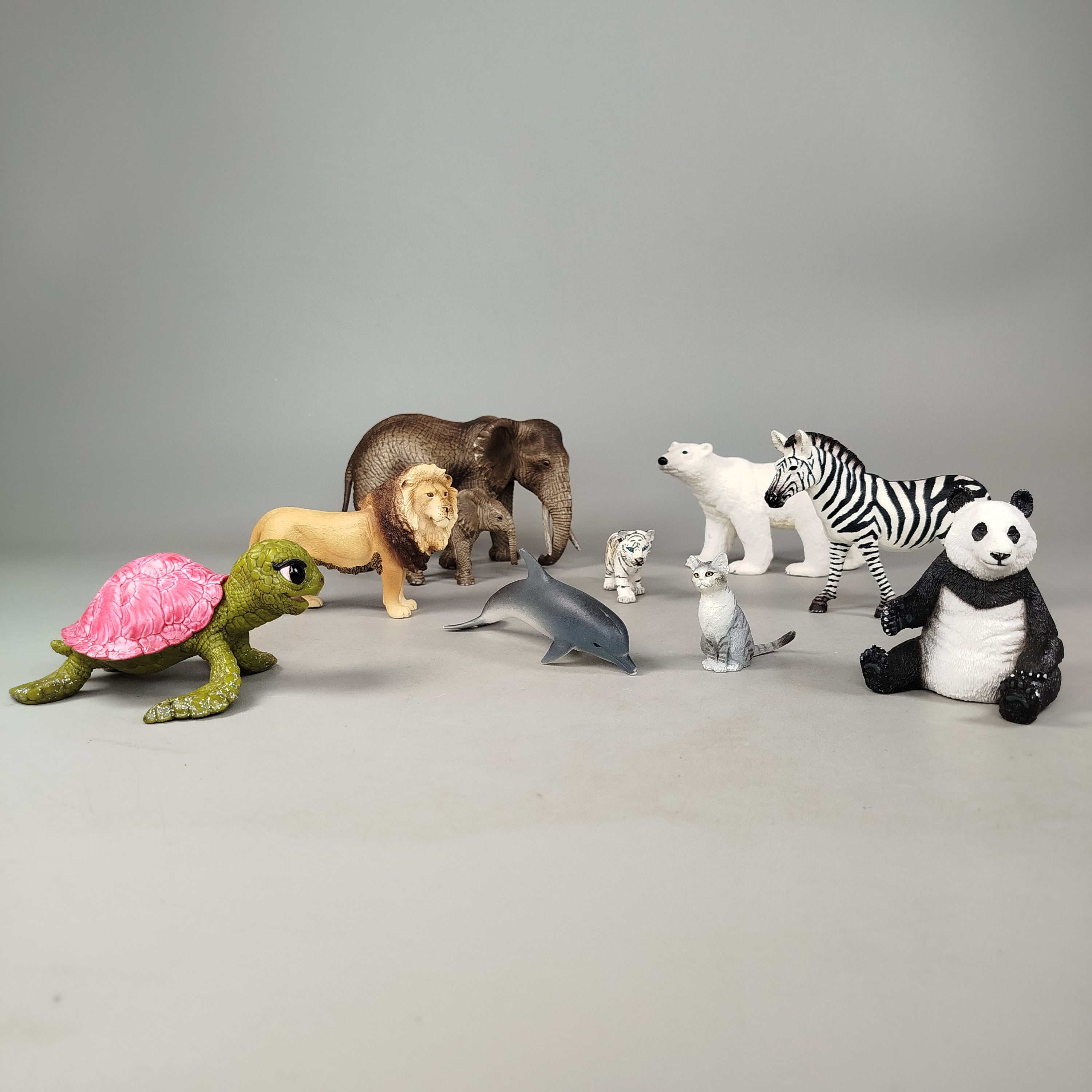 Bundle Schleich Set von 10 Tierfiguren, gebraucht, ab 3 Jahre 