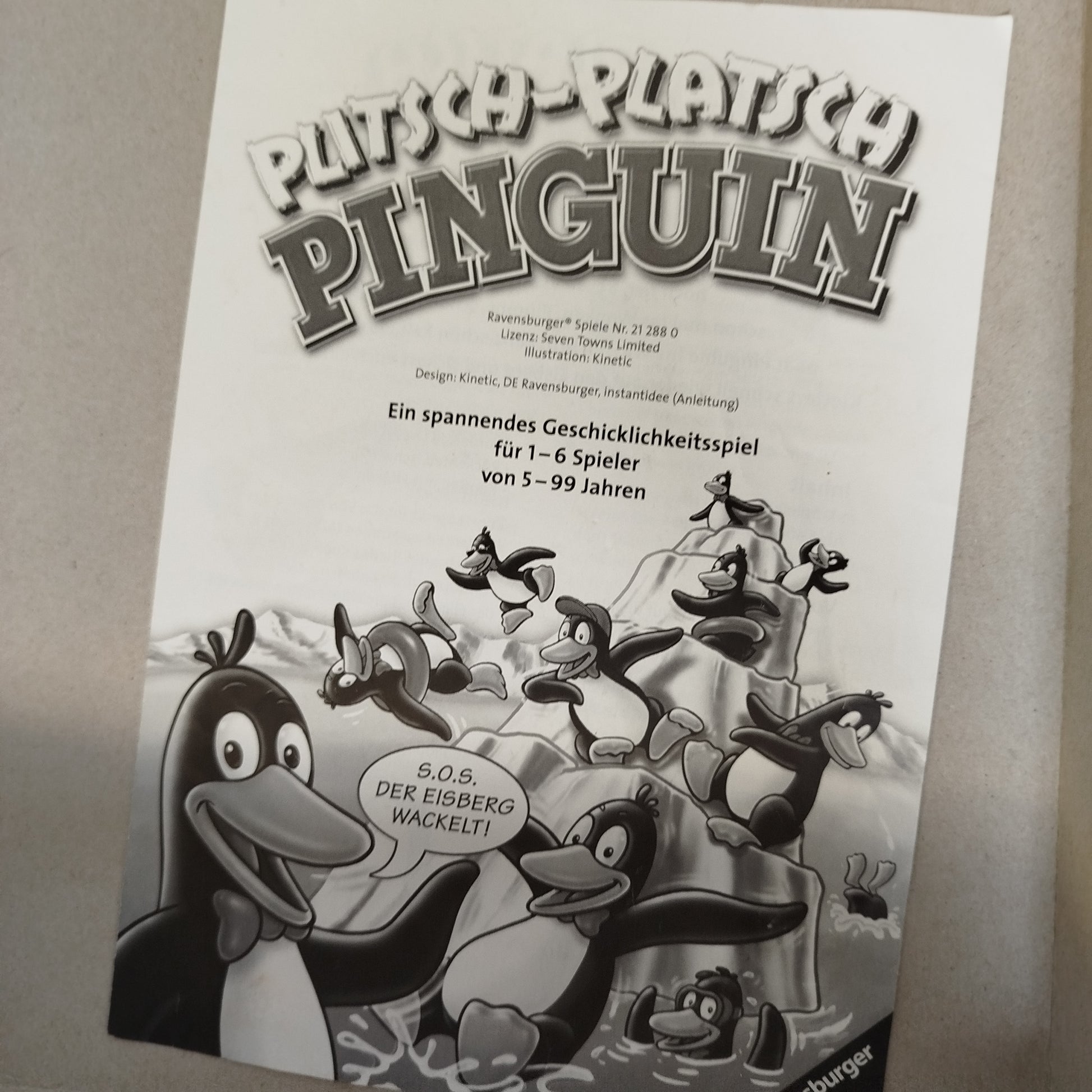 Ravensburger Brettspiel Plitsch-Platsch Pinguin, OVP