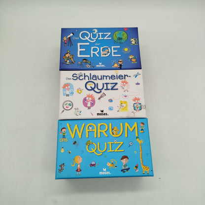 Moses Bundle Quizkarten Schlaumeier Warum Erde Set von 3