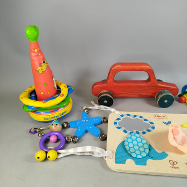 Hape Bundle Motorikbrett & Rasseln Holzspielzeug