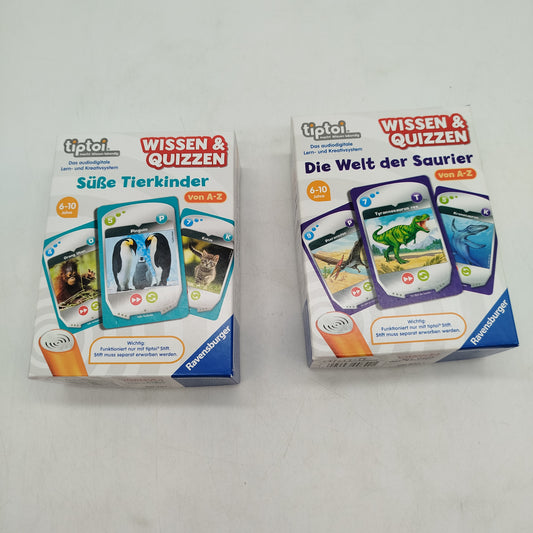 Ravensburger Bundle tiptoi Saurier & Tier Set von 2 Quiz