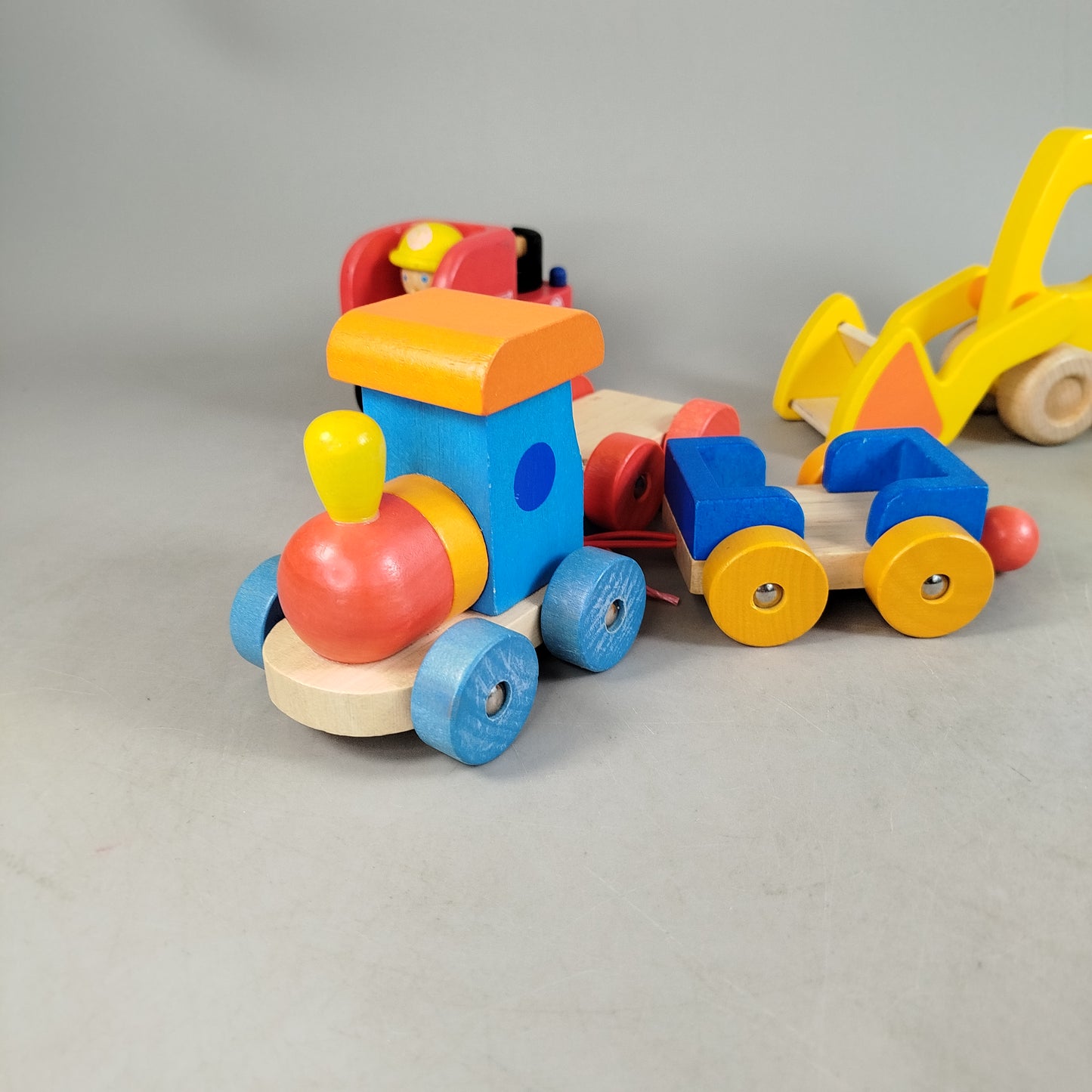 PlanToys Bundle Set von 4 Polizei Zug Bagger, gebraucht, ab 3 Jahre 