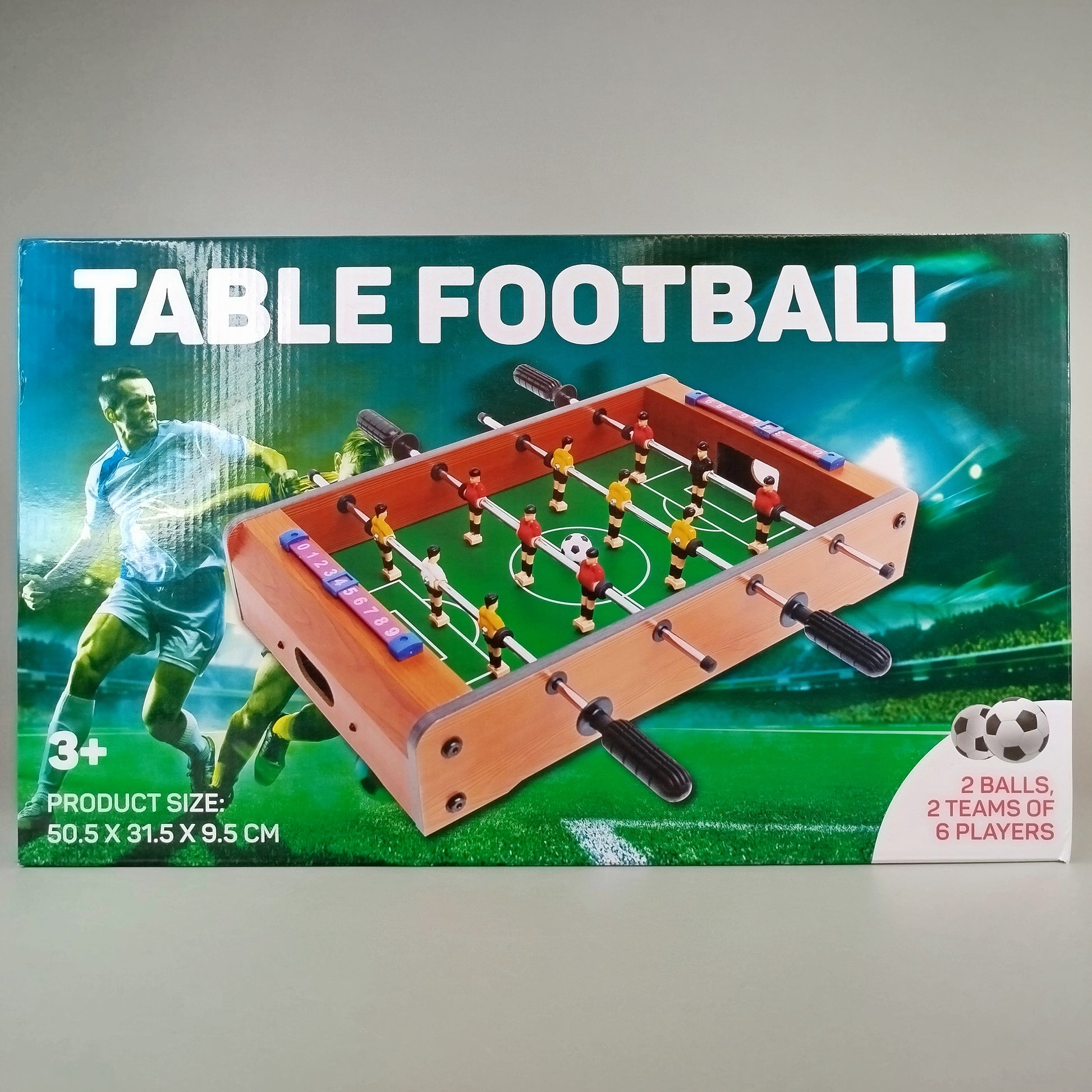  Tischfußballspiel - 2 Teams, 6 Spieler