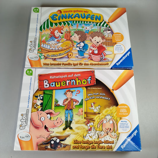 Ravensburger Tiptoi Lernspiel-Brettspiel-Set von 2 Spielen, wie neu