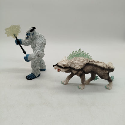 Schleich Bundle Eiswolf&Eisyeti Set von 2,gebraucht,ab 6 7 8 Jahre | ✅ geprüft 