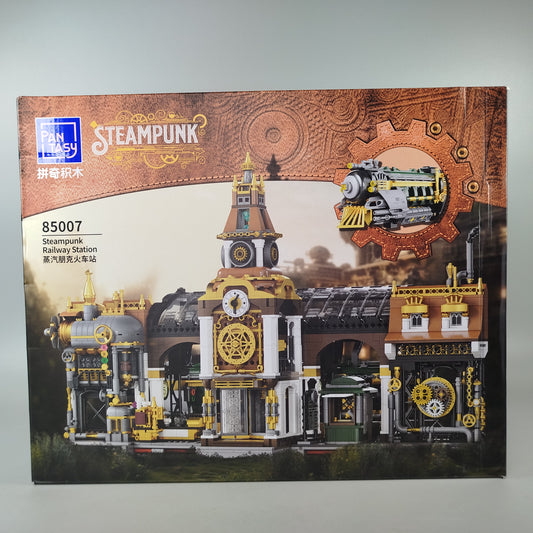 PANTASY Steampunk Bahnhof 85007 – Modellbau-Set, kompatibel mit LEGO, OVP