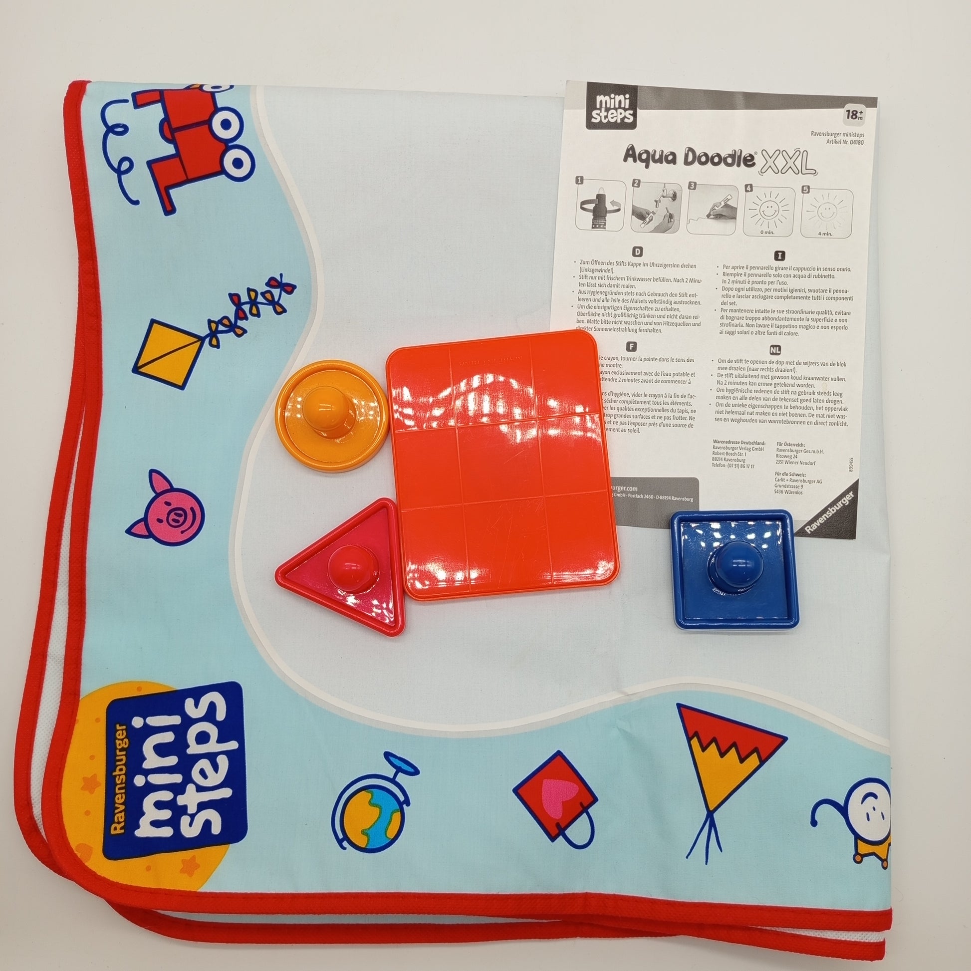Ravensburger Aqua Doodle XXL – Wasser-Malmatte mit Stempeln, OVP